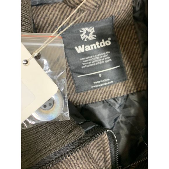 Wantdo Men's Wool Blend Pea Coat-Coffee - Picture 5 of 8